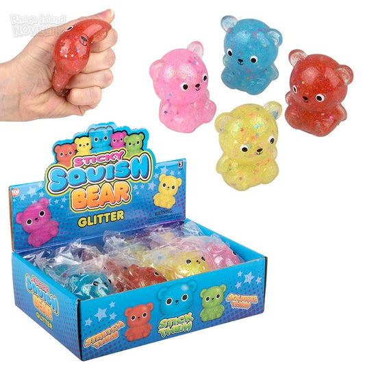 SQUISH STICKY GLITTER BEAR