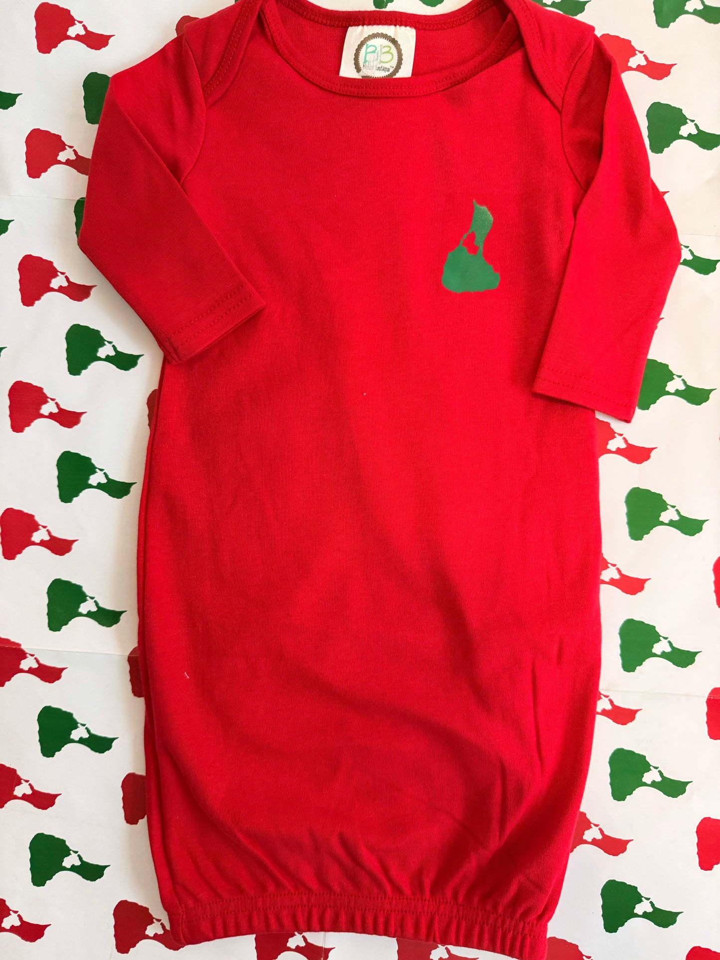 Holiday Long Sleeve Infant Gown