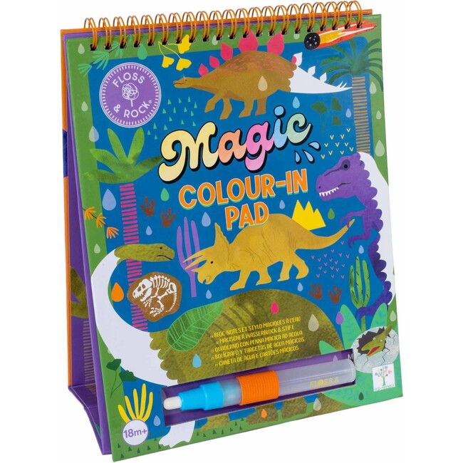 MAGIC COLOUR CHANGING WATERCARD EASEL AND PEN - DINOSAUR