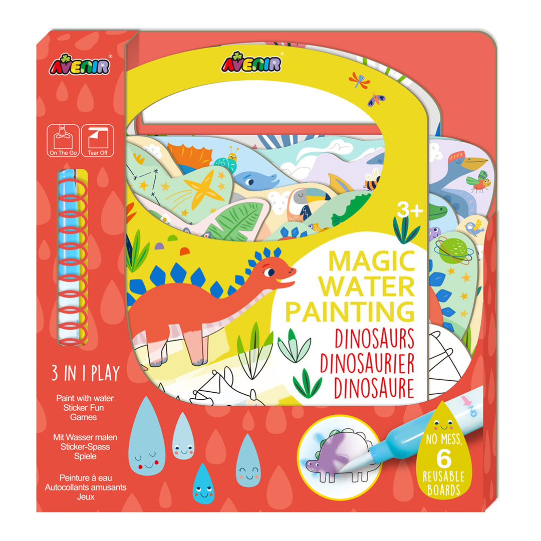 Avenir - Magic Water Painting - Book - Dinosaurs