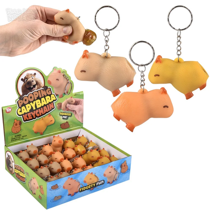 2" POOPING CAPYBARA KEYCHAIN