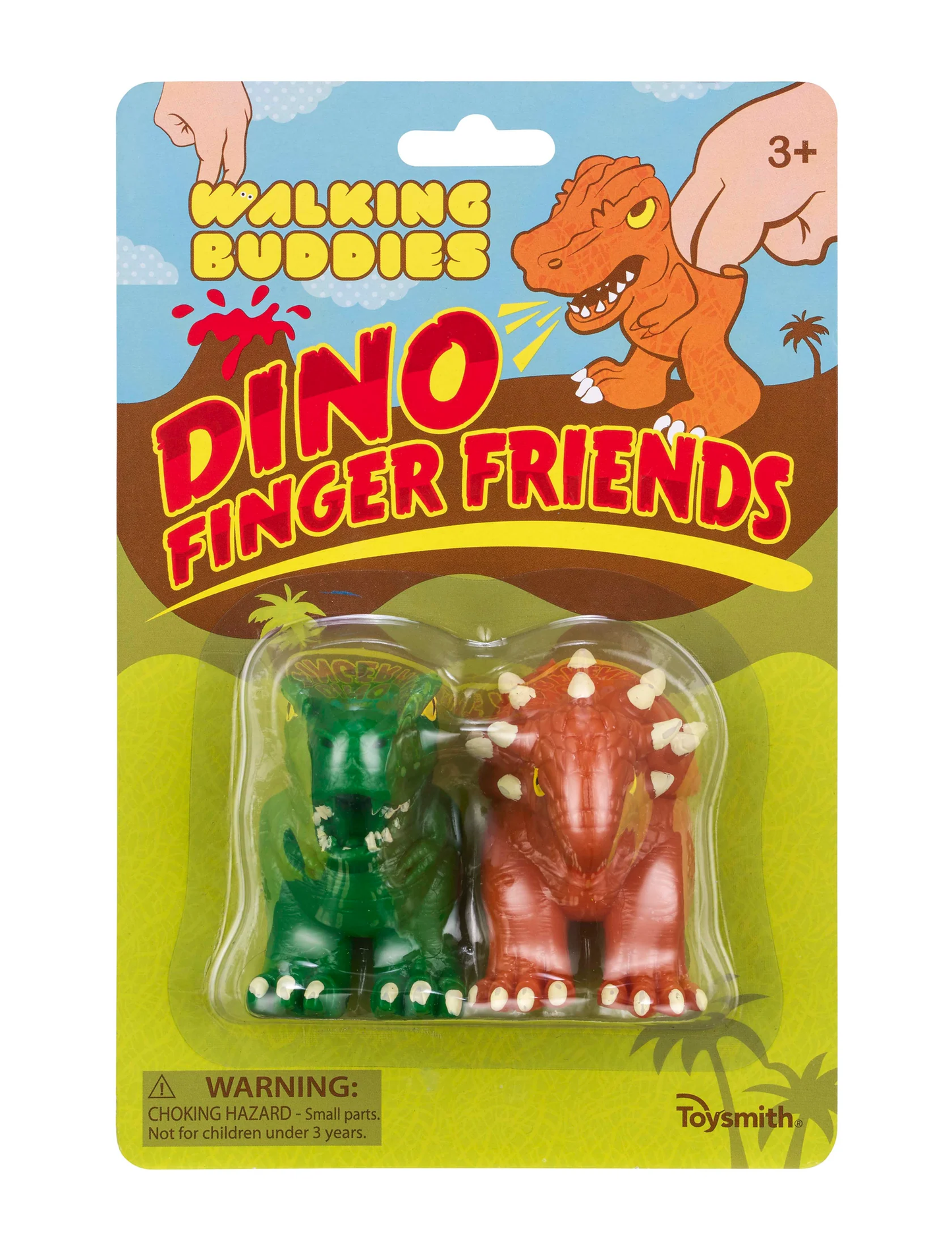 Toysmith 2pc Dinosaur Finger Puppets