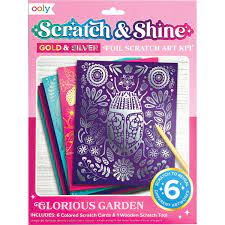 Scratch & Shine: Foil Scratch Art Kit - Glorious Garden